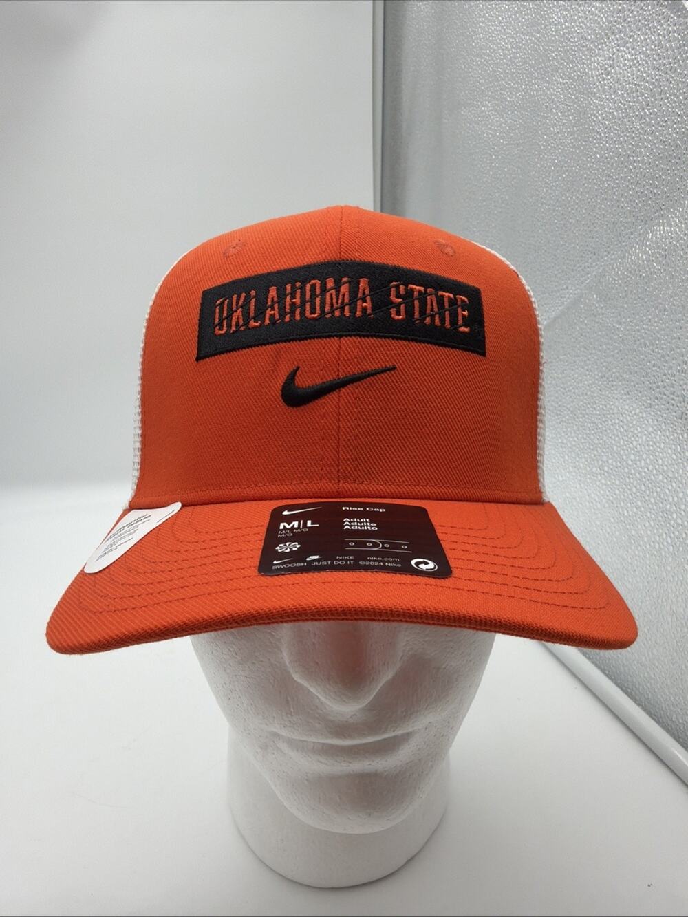 MENS M/L - NEW Nike NCAA Oklahoma State Cowboys Snapback Cap Hat Rise Cap